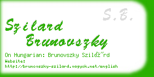 szilard brunovszky business card